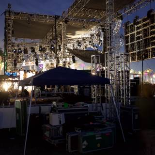 Lights on Stage at Coachella Music Festival