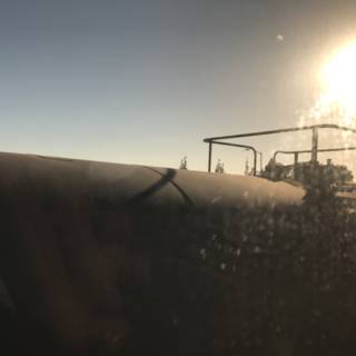 Truck View of the Glaring Sun