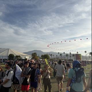 Festival Vibes Under Cloudy Skies