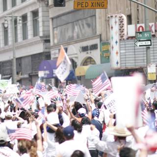 Patriotic Crowd Takes to the Streets
