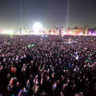 2013 Coachella Crowd Rocks under the Night Sky