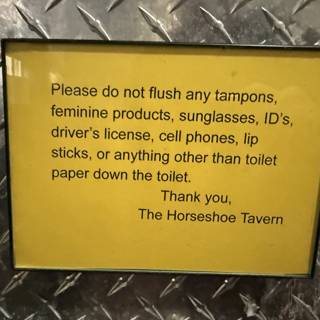 Bathroom Etiquette Reminder