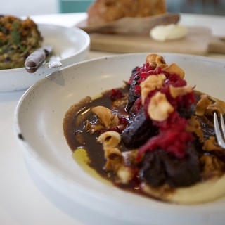 Elegant Fine Dining Braised Meat with Pasta