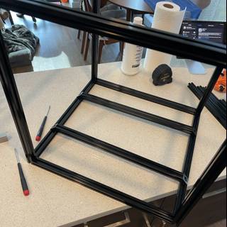 Metal Frame Construction on Counter
