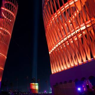 Urban Glow: Nighttime Colors at Coachella 2024