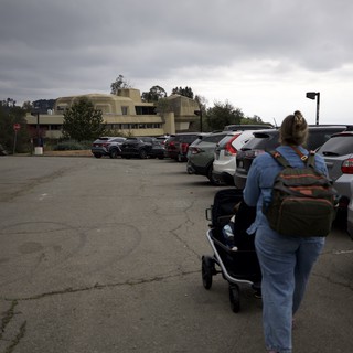 Overcast Day at Modern Academic Building Parking Lot