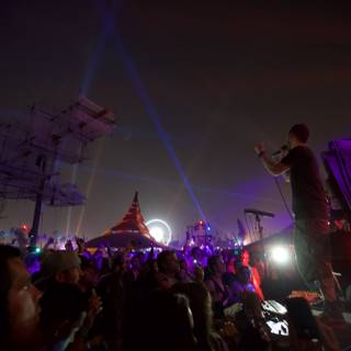 Nighttime Concert Scene with Spotlight