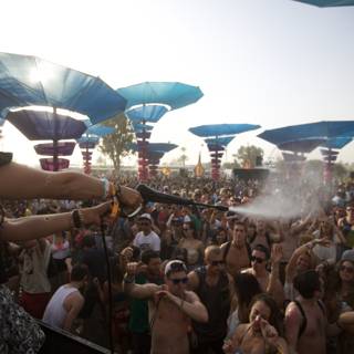 Water Spraying Fun at Coachella Festival