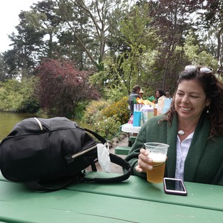 Relaxing with Beer by the Lake