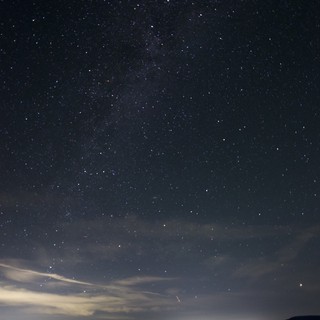 Milky Way Arches Over Tranquil Lake Tahoe