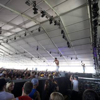 Exciting concert experience under a massive tent
