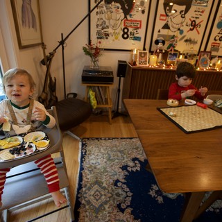 Christmas Morning Breakfast with Two Young Children