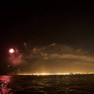 Flaring Fireworks Light Up San Diego Skyline