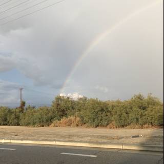 A Rainbow Over the Road