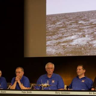 Phoenix Landing Press Conference with Charles Elachi and 5 Other Men