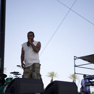 Pharoahe Monch performing on the Coachella stage