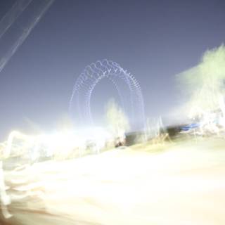 Blurry Nighttime Fun at the Amusement Park