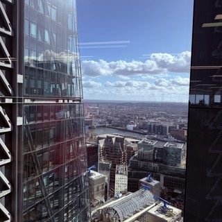 Panoramic View from London High-Rise Construction Site
