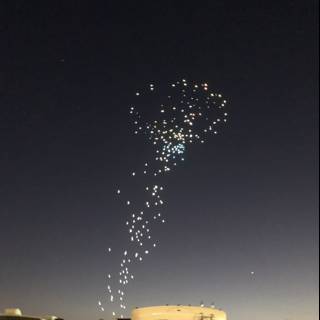 A Spectacular Display of Fireworks and Balloons
