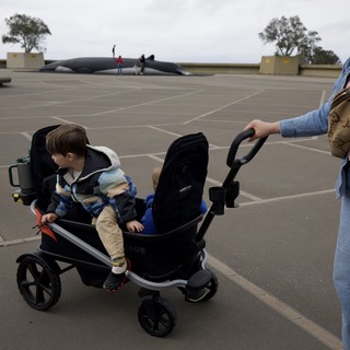 Family Airport Visit with Vintage Military Aircraft