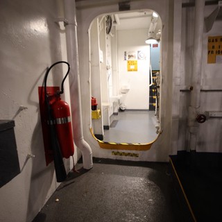 Naval Watertight Door on USS Hornet Interior Passage