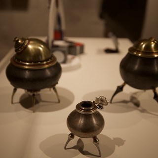 Antique Brass and Bronze Incense Burners on Display