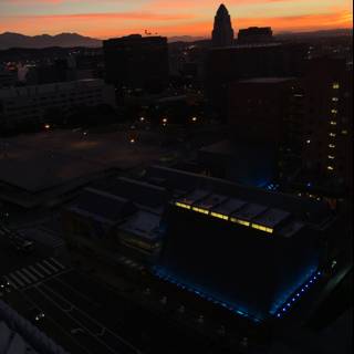 Skyline of Salt Lake City at Sunset