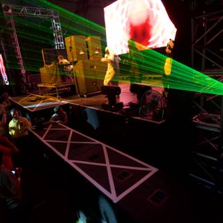 Green Laser Light on Stage