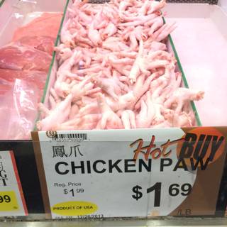 Chicken Paws at the Butcher Shop