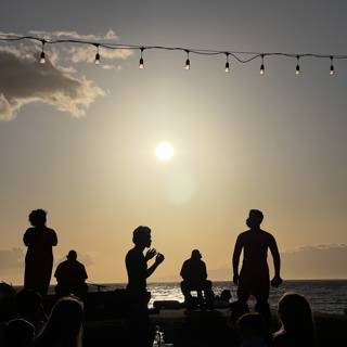 Sunset Silhouettes on Wailea Beach