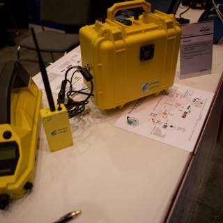 Yellow Radio Case with Cord
