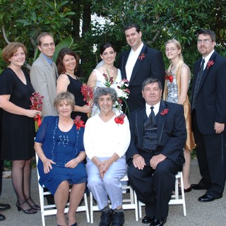 Family Gathers in Joy at Outdoor Wedding Celebration