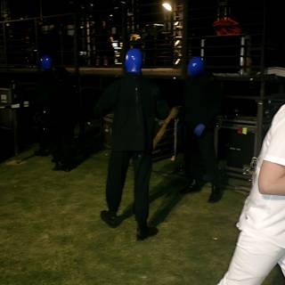 Blue Man Group Gets Sporty on the Grass