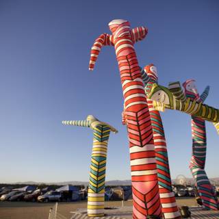 Colorful Car Lot Sculptures