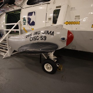 USS Iwo Jima Naval Rescue Helicopter on Display