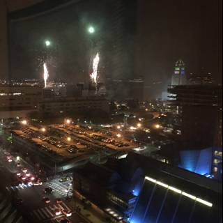 Fireworks Light Up the Urban Sky