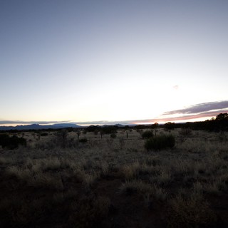 Desert Twilight Over Southwestern Landscape at Dusk