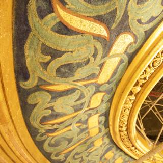 The Ornate Gold and Blue Ceilings of a Church