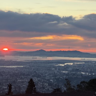 Sunset Over San Francisco Bay from Berkeley Hills