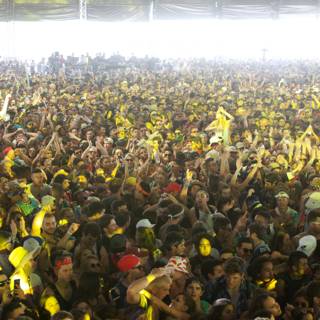 Yellow Lights and Swarming Crowds at Coachella