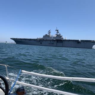 Majestic Navy Ship Sails Across the Pacific Ocean