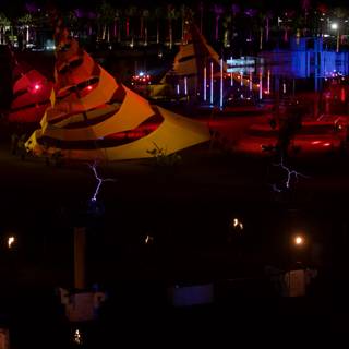 Colorful Tent Illuminations at Coachella