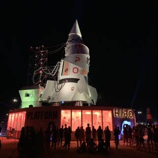 Illuminated Space Shuttle at the Empire Polo Club