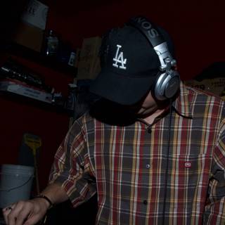 Grooving with Headphones and Hat