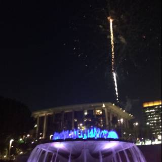 Hollywood Sign Fountain Fireworks Extravaganza