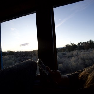 Desert Twilight Journey Through the Window