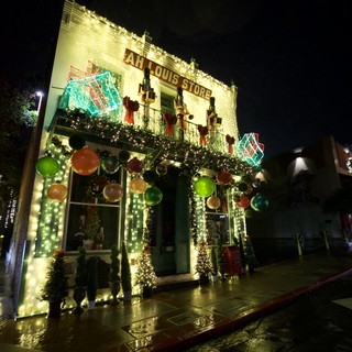 Ah Louis Store Holiday Night Display in San Luis Obispo