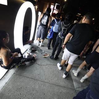 Late Night Crowd Outside Wobbleland Music Festival