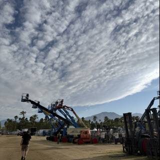 Machines Under a Dramatic Sky