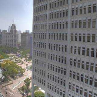 Oviatt Penthouse Balcony View of Pershing Square